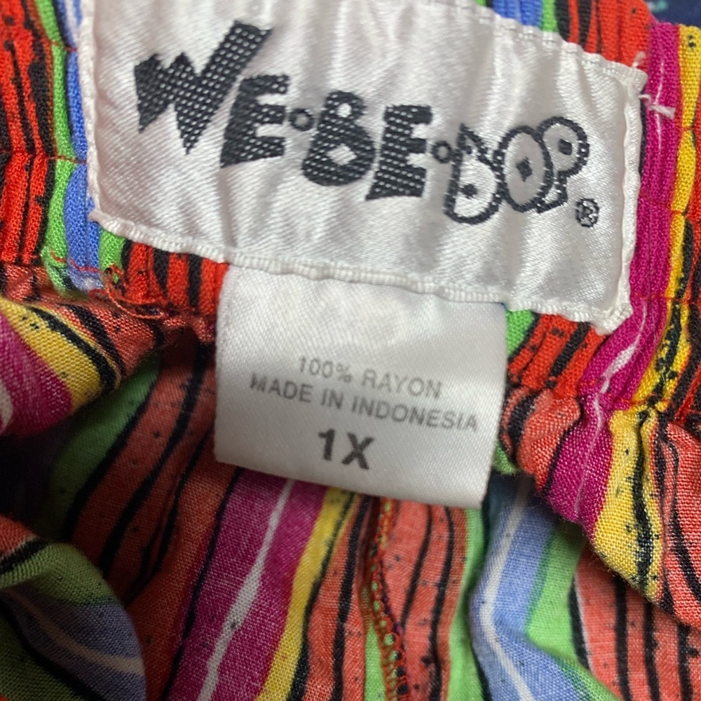 Vintage WeBeBop Striped MC Hammer Harem Pants Size 1X 36”​ - Picture 2 of 4